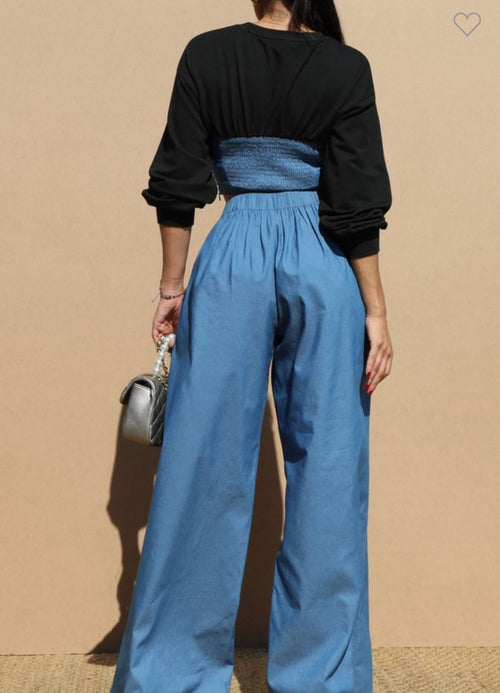 Denim Palazzo Set