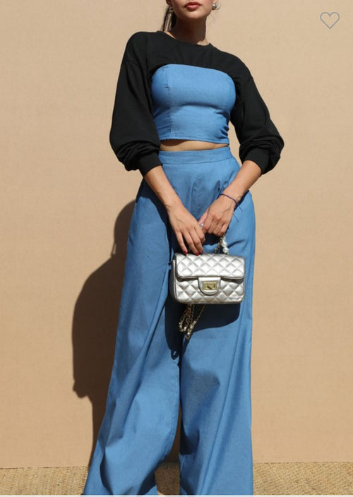 Denim Palazzo Set