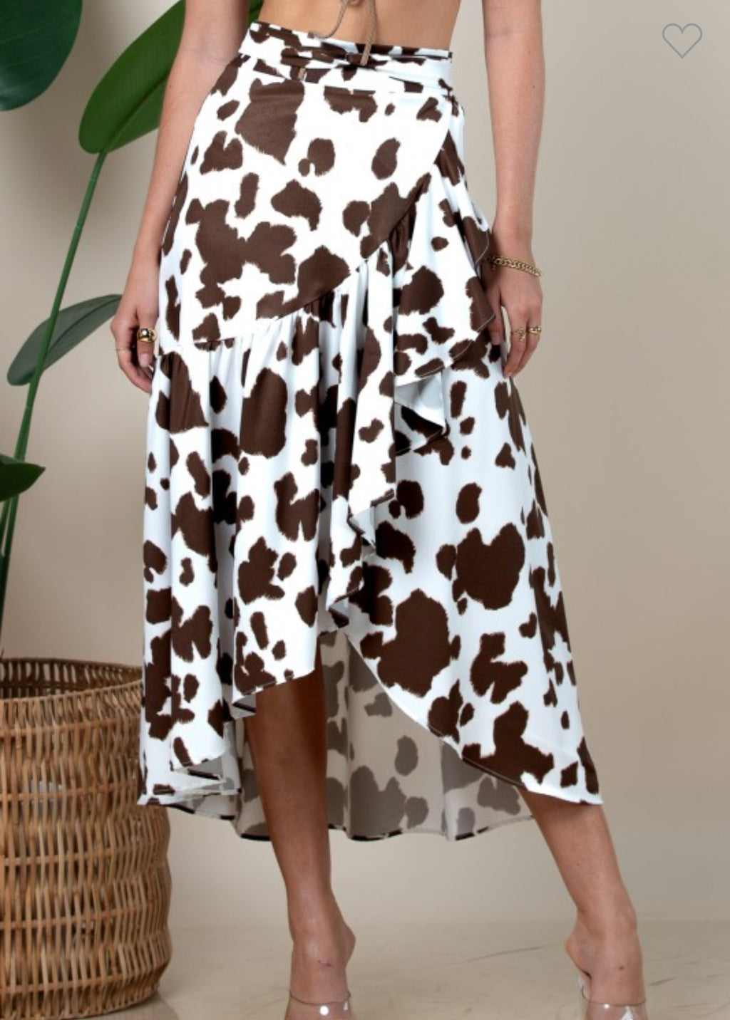 Multi use Wrap Skirt-Cow Print