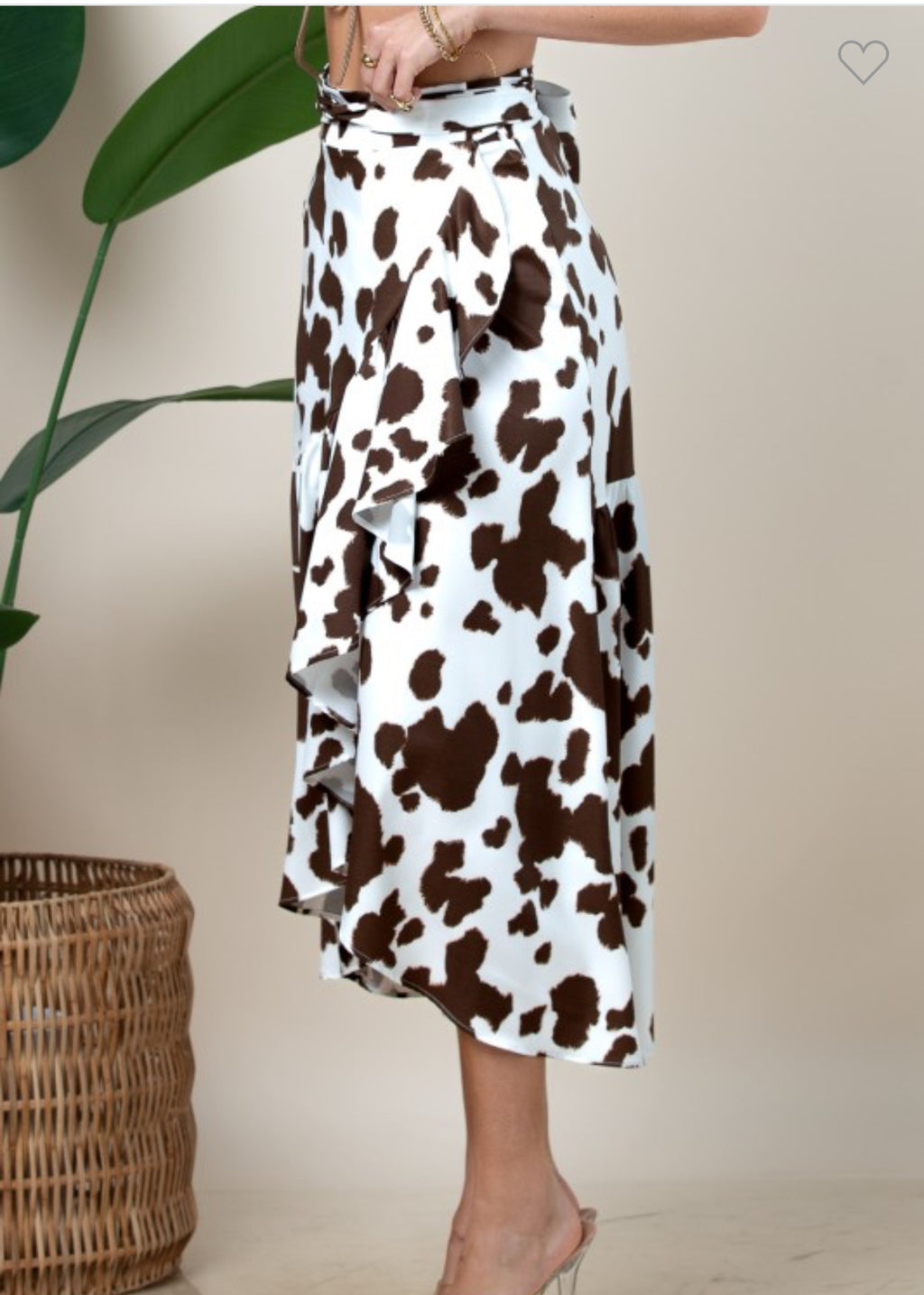 Multi use Wrap Skirt-Cow Print