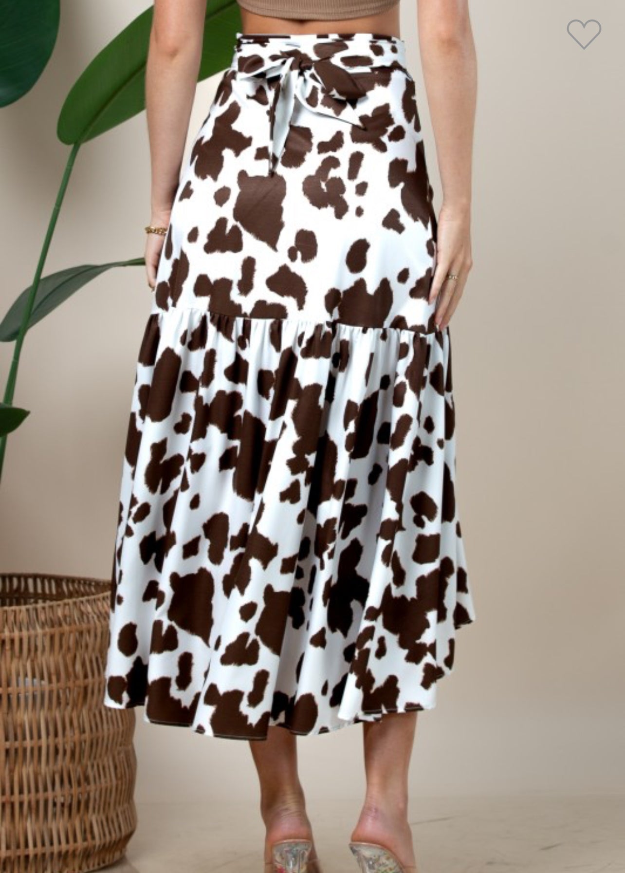 Multi use Wrap Skirt-Cow Print